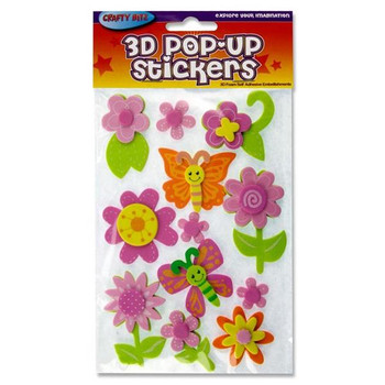 Crafty Bitz 3D Pop Up Flowers Foam Stickers