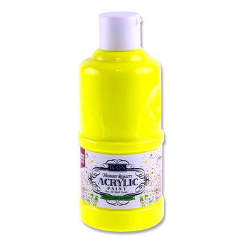 Neon Yellow Acrylic Paint 250ml by Icon Art