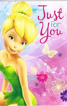 6 x disney fairies tinkerbell just for you birthday cards