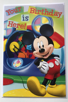 6 x mickey mouse your birthday is here! happy birthday cards