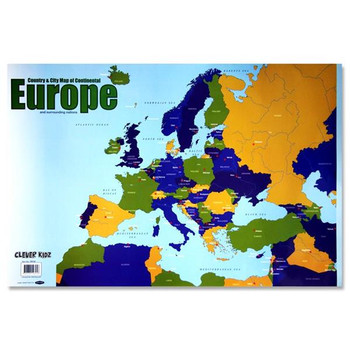 Map Of Europe Wall Chart by Clever Kidz