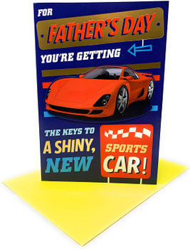 Fathers Day Dad Shiny New Sports Car Hallmark Medium
