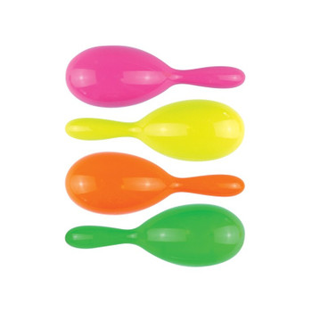 Pack of 12 Coloured Maraca 19cm