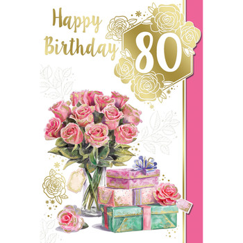 Happy Birthday 80th Female Celebrity Style Card