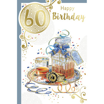 Happy Birthday Open Male 60th Celebrity Style Greeting Card