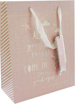 Baby Bunny Pink Medium Gift Bag New Baby Baby Bunny Pink Medium Gift Bag New Baby