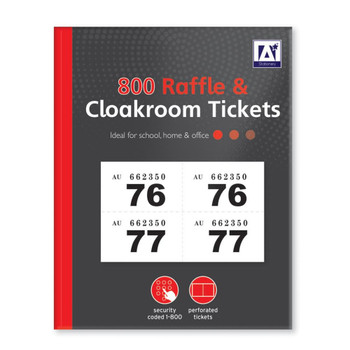 1 to 800 Raffle and Clockroom Tickets 1 to 800 Raffle and Clockroom Tickets
