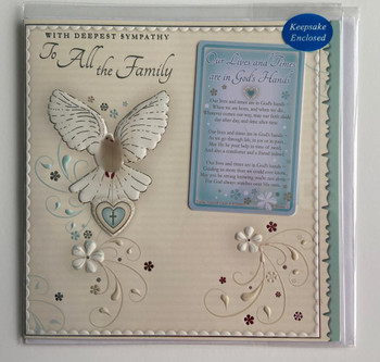 With Deepest Sympathy To All The Family Card With Wallet Keepsake 