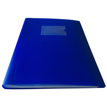 A4 Blue Flexible Cover 60 Pocket Display Book