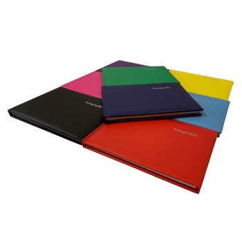 Pack of 8 Assorted Colour Autograph Book by Janrax