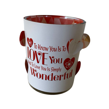 To Know You is to Love You Glass Sentiment Tealight Candle Holder	