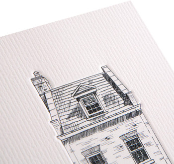 New Home Congratulations Card Embossed House Design