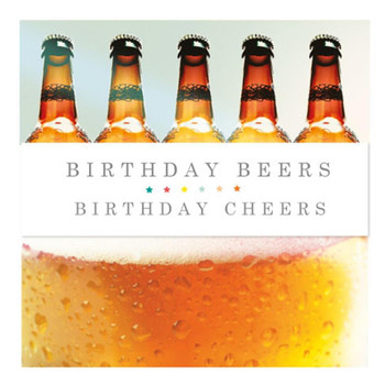 Beers and Cheers Open Male Birthday Card