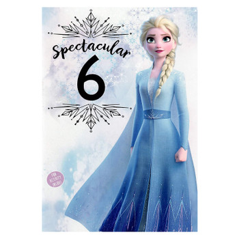 Age 6 Frozen 2 Birthday Card with Fun Activity Inside