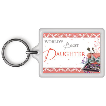 World's Best Daughter Celebrity Style Keyring