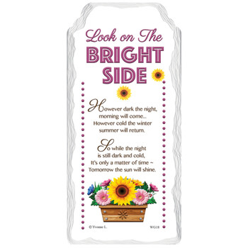 Look On The Bright Side Sentimental Handcrafted Ceramic Plaque