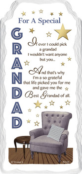 For a Special Grandad Sentimental Handcrafted Ceramic Plaque