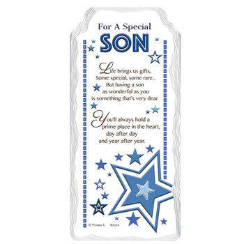 For a Special Son Sentimental Handcrafted Ceramic Plaque