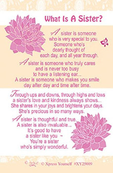 What Is A Sister Keepsake Wallet Card 