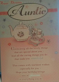 Auntie Birthday Greeting Card