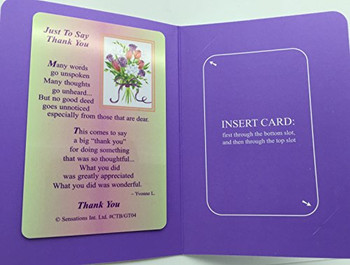 Just To Thank You Keepsake Wallet / Purse Card