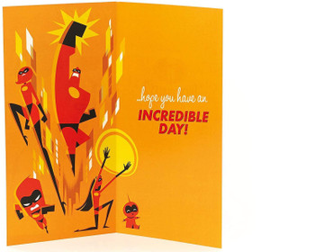 Disney The Incredibles Age 6 Birthday Card with Badge