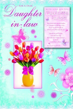 WITH LOVE FOR YOU DAUGHTER IN LAW KEEPSAKE TREASURES BIRTHDAY CARD