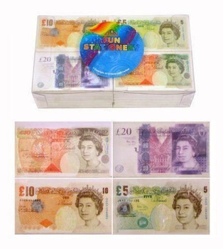 Pack of 24 Novelty UK Pound Notes Erasers