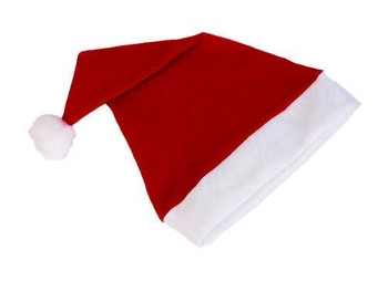 Pack of 5 Christmas Santa Claus Plush Felt Hat