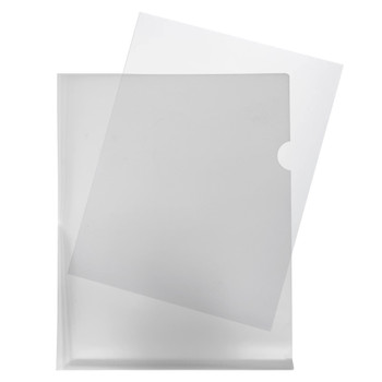 Pack of 1000 A4 Clear L Shaped Open Top and Side Report File Folders