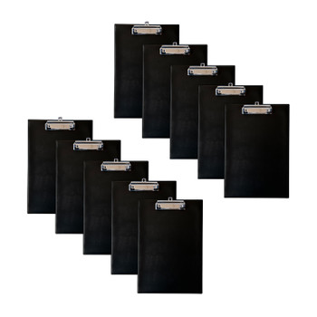 Pack of 48 Janrax A4 Black PVC Single Clipboards