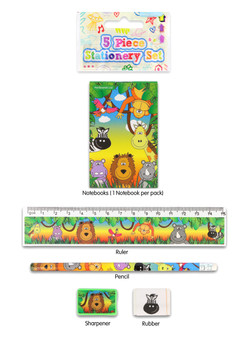 5 Pieces Jungle Stationery Set 5 Pieces Jungle Stationery Set