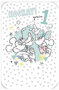 You'r One Disney Baby Mickey And Minne Birthday Card