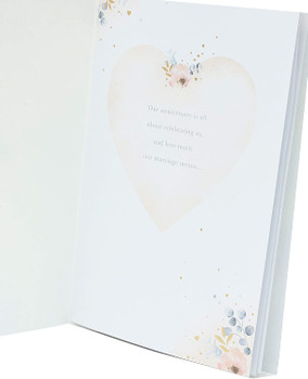 Beautiful Wife Delicate Floral Design Anniversary Card