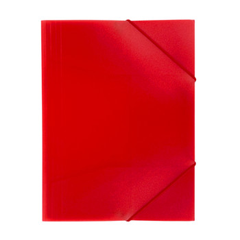 Pack of 120 A4 Clearview Red 3 Flap Folders with Elasticated Closure