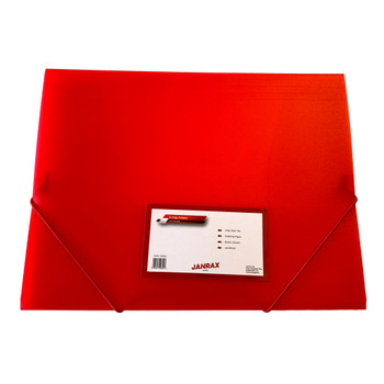 Pack of 120 A4 Clearview Red 3 Flap Folders with Elasticated Closure