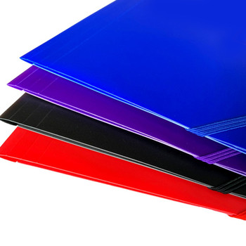 Pack of 120 A4 Assorted Colour 3 Flap Folders with Elasticated Closure