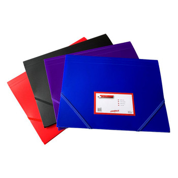 Pack of 120 A4 Assorted Colour 3 Flap Folders with Elasticated Closure