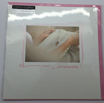 Pink Holy Communion Greeting Card For Girl