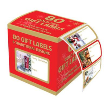 Pack of 80 Goldfoil Adhesive Labels