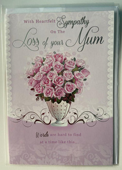 Loss Of Mum Sympathy Card Sentimental verse