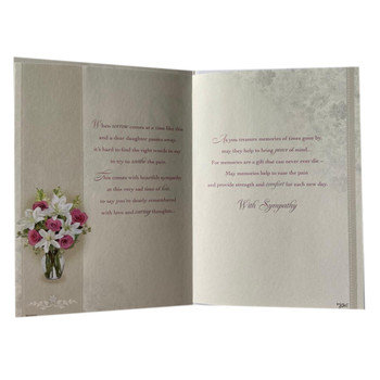 With Deepest Sympathy On The Loss Of Your Daughter Floral Card