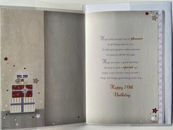 70th Birthday Card For Him Soft Whispers