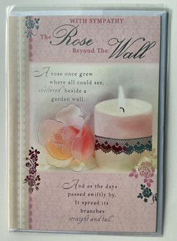 With Sympathy The Rose Beyond The Wall Poem Floral Card