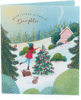 Christmas Card for Daughter Beautiful Festive Scenery Design