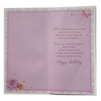 On Your 100th Birthday Foil Finished Soft Whispers Card