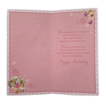 Birthday Wishes On 100th Foil Finished Soft Whispers Card