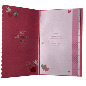 Fiance'e Valentine's Hand made Luxurious Card