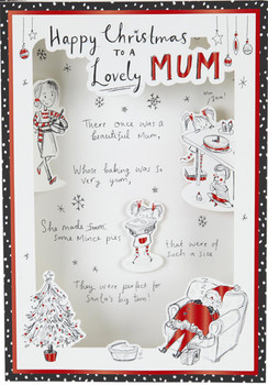 Mum 3D POP Out 'Lovely Mum' Christmas Card