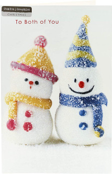 To Both of You Christmas Card Couple Snowman Card